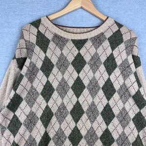 vintage st. johns bay patterned sweater Men’s Large Tall Old Money